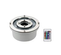 WZYJLyds Lumières de Fontaine D'anneau de LED, Lumière sous-Marine RVB IP68 Étanche 12V/24V Changement de Couleur Submersible Éclairage Paysager pour La Piscine de La Fontaine de Jardin(6W,AC 12V)