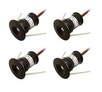 WZYJLyds Mini Spot LED Encastré Spot de Cuisine Coquille Noire 12V 1W Petit Plafonnier pour Escaliers, Placards, Couloirs, Vitrines (Couleur : Blanc Froid, Taille : 30°)