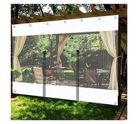 WZYJLyds Panneau Latéral de Bâche de Gazebo avec Porte à Fermeture éclair, Rideaux de Bâche Bâche Étanche Claire Blanc pour Terrasse Porche Pergola