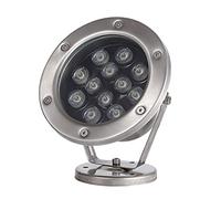 WZYJLyds Projecteur D'étang sous-Marin LED D'éclairage de Fontaine Basse Tension 12V IP68 Étanche Acier Inoxydable Éclairage sous Marin pour Piscine, Fontaine, Étang(Blanc Froid,12W)