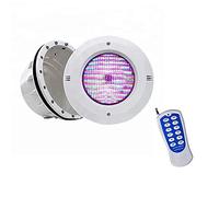 WZYJLyds Spot Piscine LED Encastrable avec des Niches Par56 Lampe de Piscine IP68 Étanche 12V AC RGB Éclairage de Piscine avec Télécommande pour Piscine sous-Marine, Baignoire, Soirée Piscine(24W)