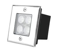 WZYJLyds Spots LED encastrables au Sol 4W Spot LED Extérieur Carré Lampe encastrable Exterieur IP67 étanche for Jardins, terrasses, allées (Color : Warm White Light, Size : 85-265V)