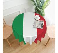 WZYWHJ Nappe longue ronde imprimée drapeau italie anti-débordement et infroissable 152,4 cm