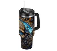Wzzzsun Abstract Sugar Skull Ghost Isotherme Bouteille d'eau avec Paille, Gourde Sport en Acier Inoxydable Gourdes sans BPA pour Enfant Garçon Fille École Bureau
