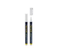 x 2 Feutres craie Blanc Taille de mine 1 2mm Securit