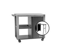 BBQ-Toro Chariot de gril 95 x 50 x 80 cm, Argent Table de gril avec grande surface de travail, gril Table de service