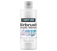 X ARTY HUB Vernis Peinture Acrylique Mat 250 ml | Pinceau ou Aérographe, Anti-Jaunissement/Décoloration/Fissuration, Vernis Transparent Scellant pour peinture