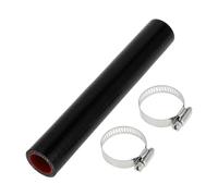 X AUTOHAUX 1 lot de 22 mm ID 200 mm de longueur 0 degrés noir rouge tuyau en silicone de voiture avec colliers de serrage tuyau de refroidissement universel