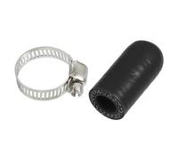 X AUTOHAUX 1 Set Bouchon d'Extrémité de Tuyau en Caoutchouc Silicone Noir de Voiture Longueur 30mm DI 12mm/0,47" avec Colliers de Serrage Bouchon d'Obturation Renforcé Silicone pour Tube de Dérivation