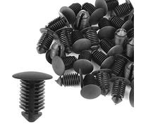 X AUTOHAUX 40 Pièces Rivets Plastiques Fixation 10mm Noir pour Voiture