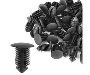 X AUTOHAUX 40 Pièces Rivets Plastiques Fixation 10mm Noir pour Voiture
