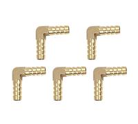X AUTOHAUX Raccord Coudé Laiton 10mm Filetage Mâle 5pcs Air Eau Huile