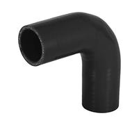 X AUTOHAUX Universel 38mm 1.5" ID 90 Degré Coupleur Silicone Tuyau Noir pour Voiture