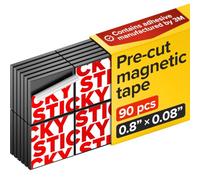 X-BET MAGNET Lot de 120 pastilles magnétiques autocollantes - Cercles magnétiques à décoller et à coller - Aimants adhésifs industriels flexibles - Les feuilles sont une alternative