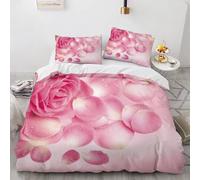 X Cm House De Couette Polyester-Coton Housse De Couette X Une Rose Parures De Lit Impression D Avec Taies D'oreiller Xcm