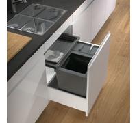 X-LINE 600/L5 avec tiroir Basic, système de collecte des déchets, anthracite, H 414 mm