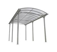 X-Metal Carport Aluminium Blanc 27,36 m² pour Camping-Car | Toiture Polycarbonate 6mm Anti-UV | Structure Acier Galvanisé | Dimensions 360x762cm avec Hauteur Faîtière 360cm