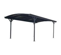 X-Metal Carport Autoportant en Aluminium et Polycarbonate 6mm 13m² | Protection Véhicule Anthracite avec Kit d'ancrage | Structure Résistante Anti-UV avec Gouttières