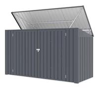X-Metal Coffre de Rangement Extérieur en Acier Galvanisé Gris Anthracite 237x100x133 cm 40,5 kg