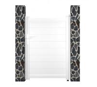 X-Metal Portillon Battant Plein Aluminium 100x142 cm | Blanc | Serrure et Accessoires Inclus | Résistant aux Intempéries | Montage Facile | Écologique et Léger