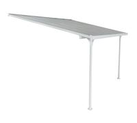 X-Metal Toit de Terrasse Ajustable en Aluminium Blanc 50 kg 3,75 x 2,55 m Anti-UV