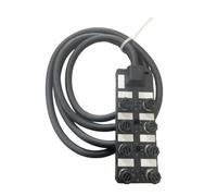 X psblty Module d'extension à connecteur divisé JB8M12-4P-D2-R | Répartiteur industriel, installation facile par encliquetage, gain de place