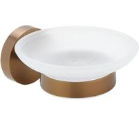 X-ROUND COPPER Porte-savon, verre dépoli, cuivre mat