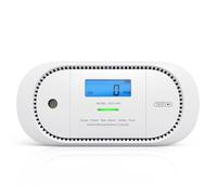 X-Sense Détecteur de CO Interconnecté RF avec Écran, XC01-WR, Lot de 1 | Pile Remplaçable, Mémoire de la Valeur de Crête et Conformité EN 50291