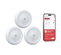 X-Sense Détecteur de Fuite d’Eau Wi-FI et Température, SWS0B, Lot de 3 | Alertes via l’Application pour Cuisine, Salle de Bain ou sous-Sol