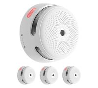 X-Sense Détecteur de Fumée Connecté, Base SBS50 Requise, XS01-M, Lot de 3 | Pile Remplaçable, Compatible Home Assistant, Notifications et Contrôle à Distance via l’Application, EN 14604