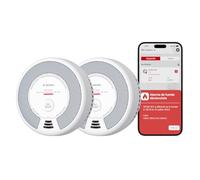 X-Sense Détecteur de Fumée et de CO Connecté Wi-FI, SC06-WX, Lot de 2 | Pile Remplaçable et Notifications en Temps Réel via l’Application X-Sense Home Security