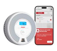 X-Sense Détecteur de Fumée et de CO Connecté Wi-FI, SC07-WX, Lot de 1 | avec Écran LCD et voyant LED, Pile Remplaçable et Notifications en Temps Réel via l’Application X-Sense Home Security