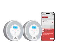X-Sense Détecteur de Fumée et de CO Connecté Wi-FI, SC07-WX, Lot de 2 | avec Écran LCD et voyant LED, Pile Remplaçable et Notifications en Temps Réel via l’Application X-Sense Home Security