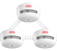 X-Sense Détecteur de Fumée Interconnecté RF, XS01-WR, Lot de 3 | Portée de Transmission Supérieure à 250 m, Série Link+, Conforme à la Norme EN14604