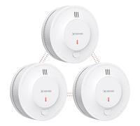 X-Sense Détecteur de Fumée Interconnecté sans Fil avec Pile Intégrée de 10 Ans, Portée de Transmission de Plus de 250 m (820 Pieds), Conforme à la Norme EN14604, Série Link+, SD19-W, Lot de 3