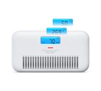 X-Sense Détecteur de Monoxyde de Carbone avec Alerte Vocale FR, XC0M-SR | Détection de CO, Mesure Température et Humidité, Pile Remplaçable, Mémoire d’Alarme et Niveau Maximal