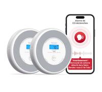 X-Sense Détecteur Fumée et de CO Wi-FI, Alerte Vocale FR, XP0A-iR, Lot de 2