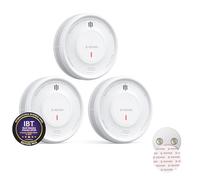X-Sense Détecteur Fumée Magnétique, Base SBS50 Requise, XS0D-MR, Lot de 3 | Mode Nuit, Pile Remplaçable, Durée de Vie de 10 Ans, Alertes via l’Application X-Sense Home Security