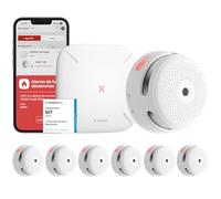 X-Sense Kit Détecteur de Fumée Connecté avec Base SBS50, FS61 | Pile Remplaçable, Compatible Home Assistant, Notifications et Contrôle à Distance via l’Application, EN 14604