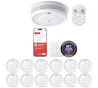 X-Sense Kit Détecteur de Fumée Magnétique avec Base SBS50, XS0D-MR121 | Compatible Home Assistant, Mode Nuit, Pile Remplaçable, Durée de Vie de 10 Ans, Alertes via l’Application