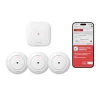 X-Sense Kit Détecteurs de Fuite d’Eau avec Base SBS50, SWS54 | Alarme 110 dB, Portée jusqu’à 500 m, pour Cuisine, Salle de Bain ou sous-Sol