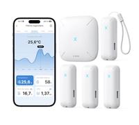 X-Sense Kit Thermomètre Hygromètre Connecté, STH0B41 | Alertes via l’Application et Export Gratuit des Données Stockées