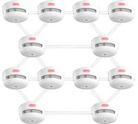 X-Sense Mini-Détecteur de Fumée en Réseau sans Fil, Détecteur d'Incendie avec Batterie Remplaçable, Conforme à la Norme EN 14604, Link+, XS01-WR, Lot de 12