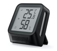 X-Sense Thermomètre Hygromètre Connecté, Base Requise, Noir, STH0A-1 | Compatible Alexa, Contrôle App, Température/Humidité Point de Rosée VPD, Portée 500m