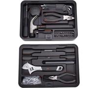 X2-AB - Jeu de tournevis dans un coffret à outils - Acier - Pour le bricolage et les réparations - Tête de vis taille 1 - Noir