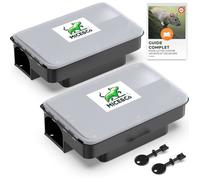 x2 Boîtes à Appât Raticide Inviolable,Piège à Rats et Souris Pro | Poste d'Appâtage Sécurisé Enfants & Animaux,Couvercle