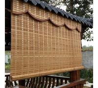 x2DfY7p Tissus Store Enrouleur extérieur for pergola Balcon, Protection UV, Stores enrouleurs en Bambou avec Accessoires, 85 cm/105 cm de Large(85cmx160cm(33.5"x63"))