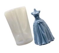 XAGMODSHN Robe De Mariée Moules Bougies Silicone Caste Moule Moules D'artisanat pour Fabriquer des Pièces Moulées Moule en Princesse en