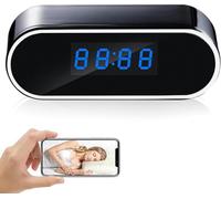XAMOFAN Camera Espion 1080P Mini Camera Surveillance WiFi -Interieur 150° HorlogeCaméra Cachée Espion a Distance Discrete Supportant la Vision Nocturne et la Détection de Mouvement