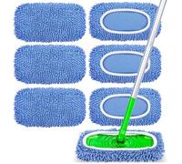 Xanewza 6 Recharges pour Swiffer Lingettes Humides Swiffer Sweeper Mop | Lavables Chiffons en Microfibres Compatible avec Swiffer Balai, Chiffons pour Nettoyage à Usage Sec et Humide